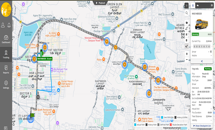Trip live view